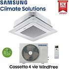 Samsung climatizzatore condizionatore cassetta a 4 vie windfree inverter r32 24000 btu ac071rn4dkg/eu con te