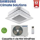 Samsung climatizzatore condizionatore mini cassetta a 4 vie windfree inverter r32 12000 btu ac035rnndkg/eu c