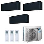 Daikin climatizzatore condizionatore bluevolution trial split inverter stylish total black ftxa-bb 7+7+18 3