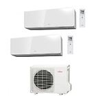 Fujitsu climatizzatore condizionatore general dual split inverter serie kgtb 7+7 con aohg14kbta2 r-32 wi-fi 