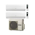 Hitachi climatizzatore condizionatore dual split inverter serie performance 12+12 con ram-53np2e r-32 wi-fi 