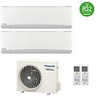 Panasonic climatizzatore condizionatore dual 7+12 inverter+ serie etherea da 7000+12000 btu con cu-2z41tbe in 