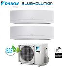 Daikin Climatizzatore Dual Split 7+9 Inverter Serie Emura White Wi-fi R-32 Bluevolution 7000+9000 Con 2mxm4