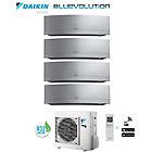 Daikin Climatizzatore Quadri Split 7+7+7+7 Inverter Emura Silver Wi-fi R-32 Bluevolution 7000+7000+7000+700