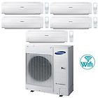 Samsung Climatizzatore Penta Split 9000+9000+9000+12000+12000 Inverter Serie Ar5500m Smart Wifi 9+9+9+12+12 