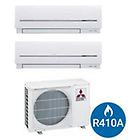 Mitsubishi condizionatore dualsplit smart 9000 + 12000 btu r410a