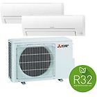 Mitsubishi condizionatore dualsplit 9000 + 9000 btu r32