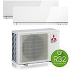 Mitsubishi condizionatore dualsplit kirigamine zen 7000 + 7000 btu r32